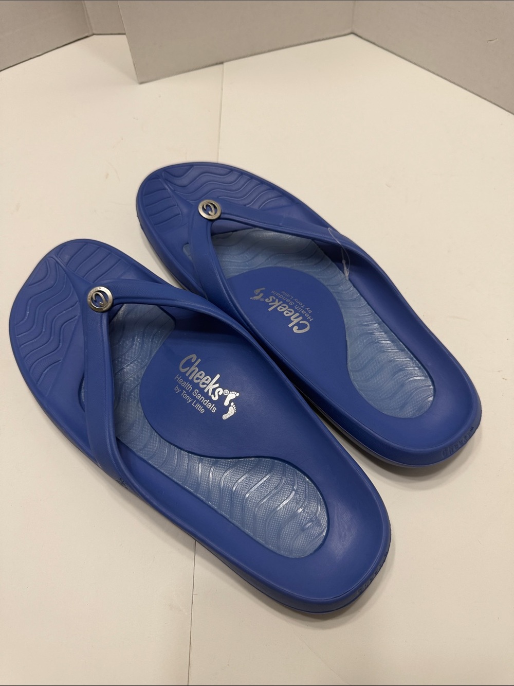 Cheeks Men’s Blue Comfort Health Flip-Flops